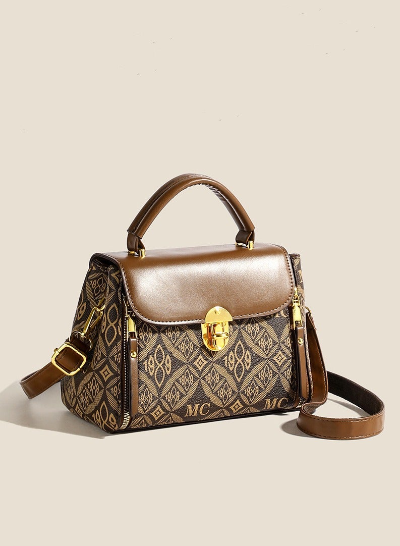 Casual vintage PU leather Women's Shoulder Bag Elegant Fashionable Stylish Crossbody Square Bag for Ladies Girls College Students  - Image 3