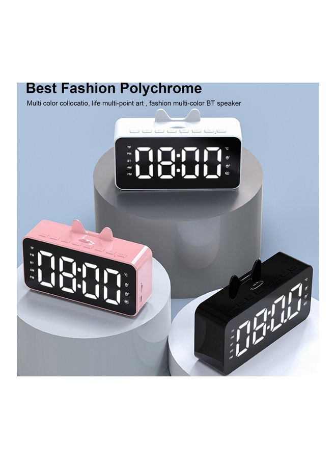 NIBEMINENT Q9 BT Clock Digital Speaker V9703P-V Pink - Image 4