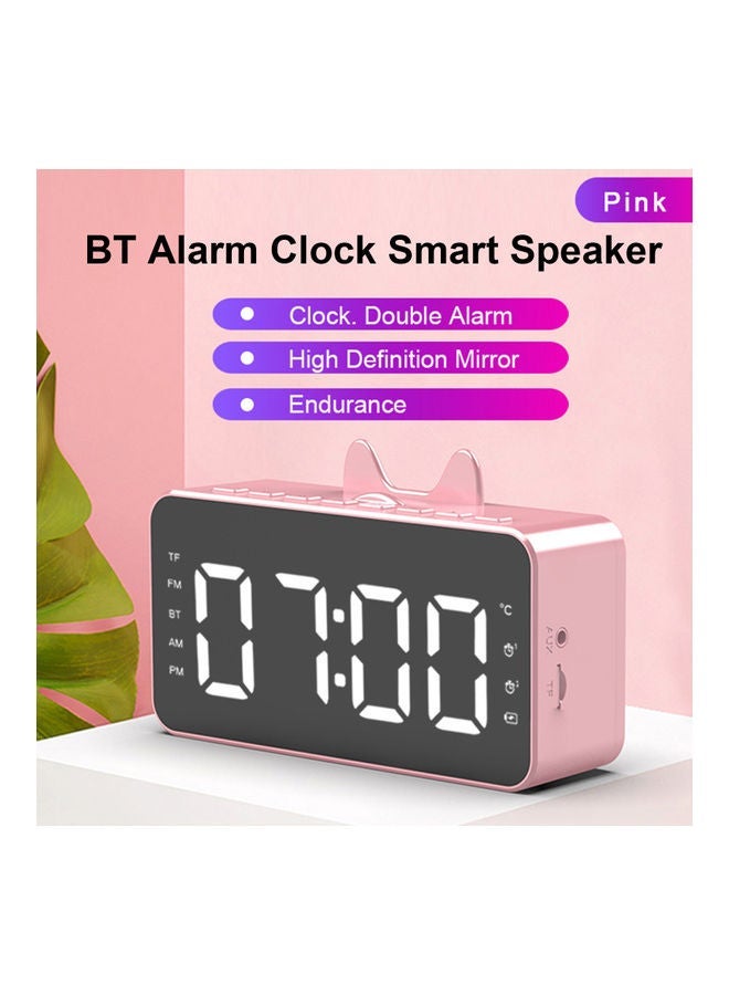 NIBEMINENT Q9 BT Clock Digital Speaker V9703P-V Pink - Image 5