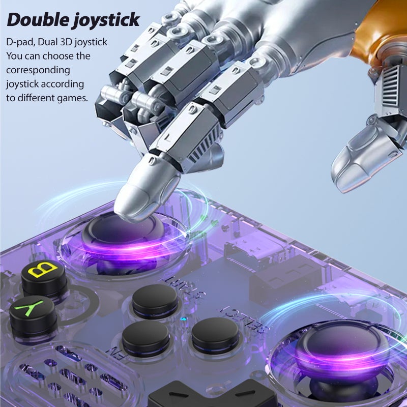 Handheld Game Console Dual Joysticks Game Player with Back R/L Buttons Built-in Games 3.5-inch Color Screen RK3326 2500mAh Rechargeable Battery - Image 3