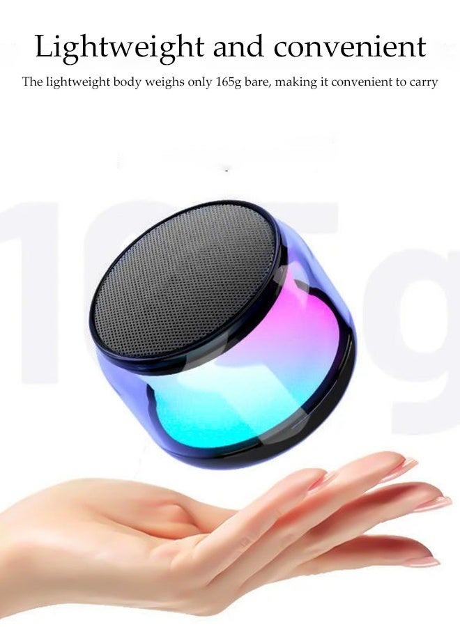 DUNISO LED Bluetooth Speaker，Portable Mini Wireless Bluetooth Speaker with 360 Surround Sound and Light Show，Waterproof，Space Saving，Easy to Carry，for Indoor Party, Outdoor Outing, Beach Playing - Image 4