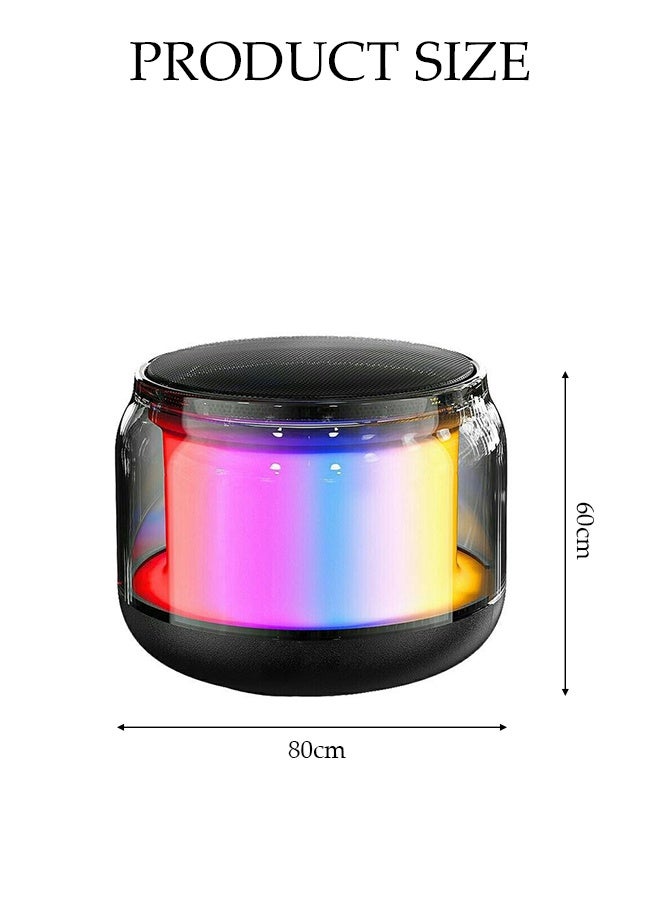 DUNISO LED Bluetooth Speaker，Portable Mini Wireless Bluetooth Speaker with 360 Surround Sound and Light Show，Waterproof，Space Saving，Easy to Carry，for Indoor Party, Outdoor Outing, Beach Playing - Image 2