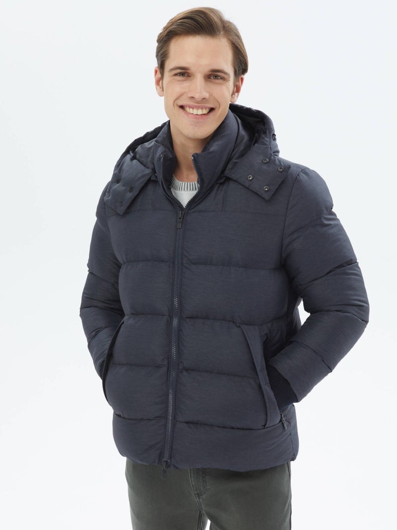 Kip Navy Blue Woven Coat  - Image 1