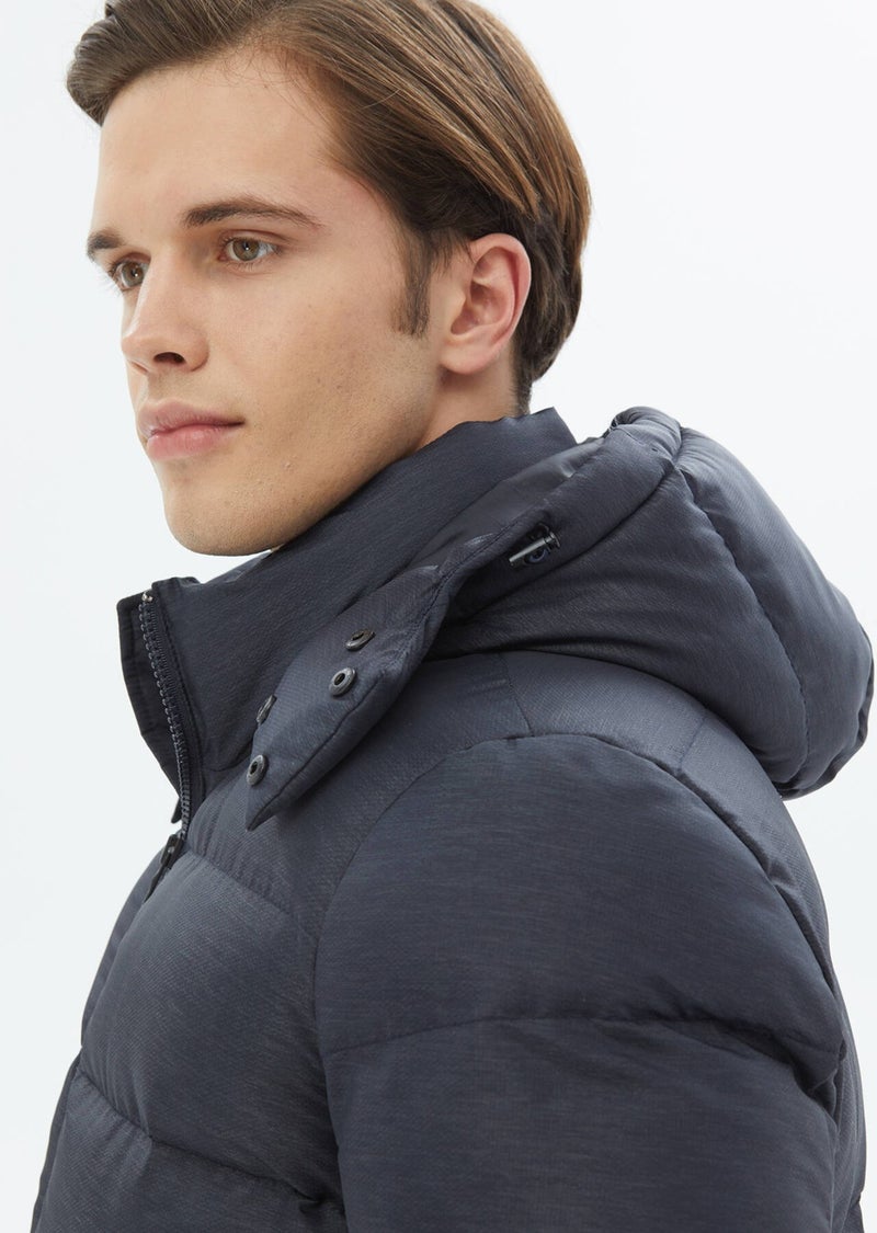 Kip Navy Blue Woven Coat  - Image 4