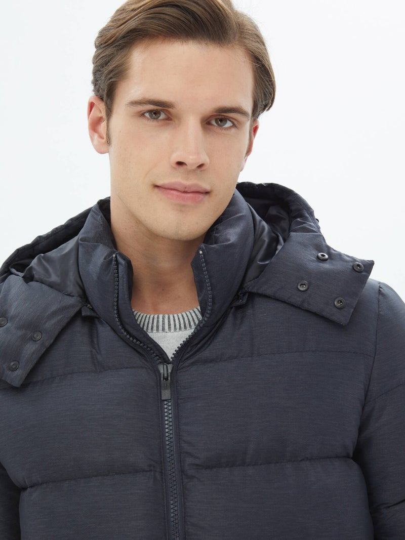 Kip Navy Blue Woven Coat  - Image 3