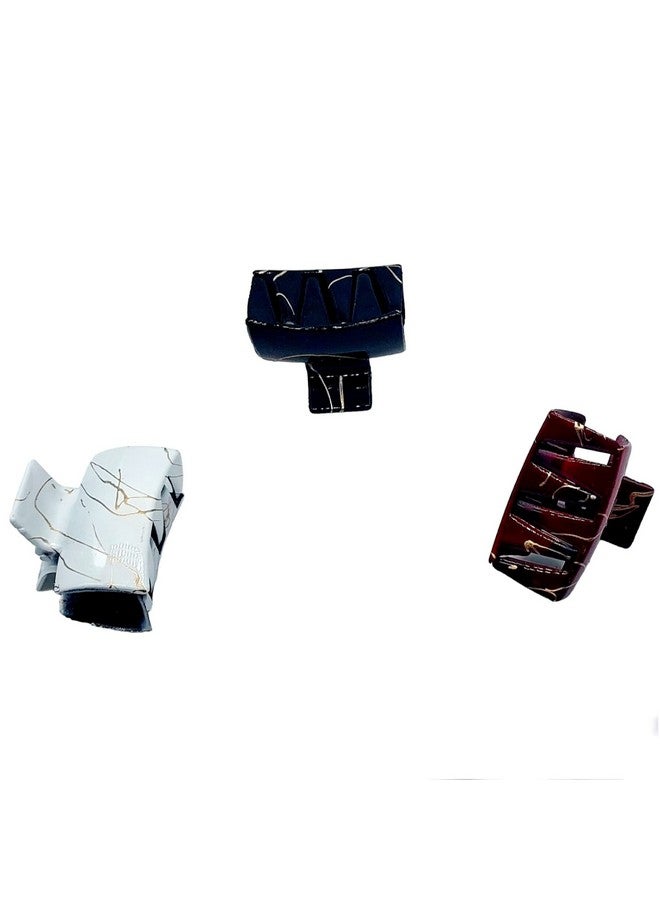 Dian Assorted CL5 Hair Claw Clips - Pack of 3 Non-Slip Plastic Hair Accessories for Women's Hair Styling Tools, Hair Grip Clips, Hair Jaw Clips, Hair Clamps, Stylish Hair Claws - Image 1