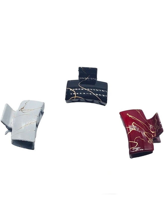 Dian Assorted CL5 Hair Claw Clips - Pack of 3 Non-Slip Plastic Hair Accessories for Women's Hair Styling Tools, Hair Grip Clips, Hair Jaw Clips, Hair Clamps, Stylish Hair Claws - Image 3