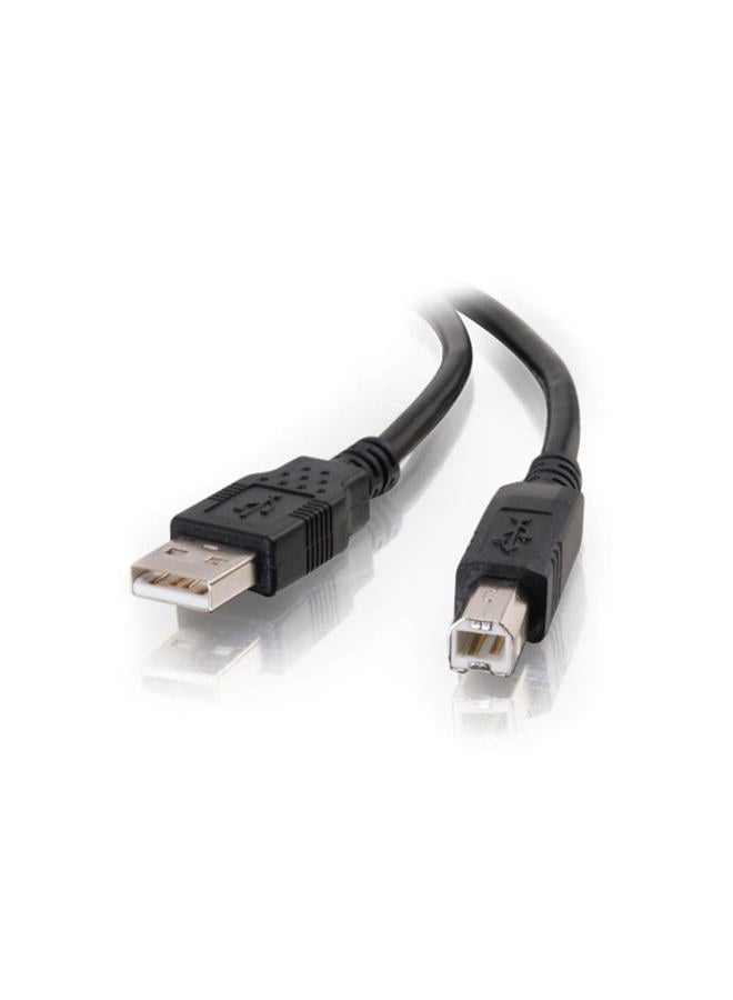 C2G USB Cable, USB 2.0 Cable, USB A to B Cable, 3.28 Feet (1 Meter), Black, Cables to Go 28101 - Image 1