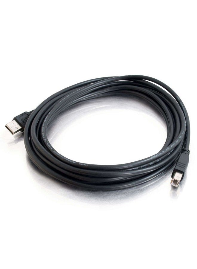 C2G USB Cable, USB 2.0 Cable, USB A to B Cable, 3.28 Feet (1 Meter), Black, Cables to Go 28101 - Image 2