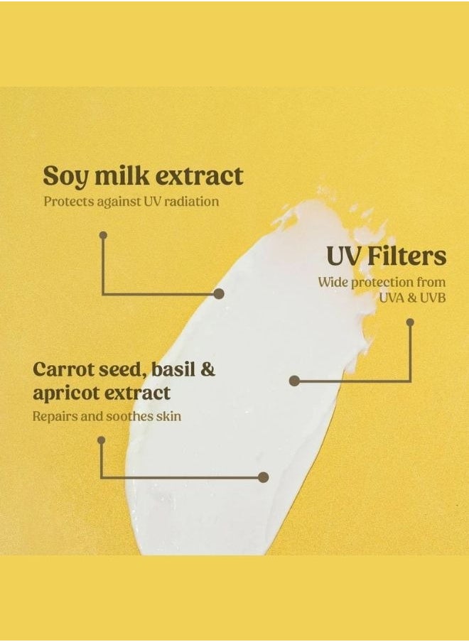 Melt In Milk Sunscreen Lotion SPF 50 PA+++ | No whitecast, residue and oxybenzone | Water Resistant and Acne Safe | enriched with soy milk extract - 60 ml