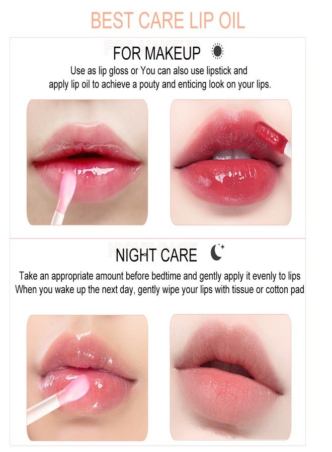 Bowitzki 2 Pieces Color Changing Hydrating Lip Oil, Lip Gloss Glow Transparent Toot Tinted Nourishing Long Lasting Repairing Lightening Lip Lines Balm Repairing Lightening Lip Lines (Coconut+Cherry) - Image 3
