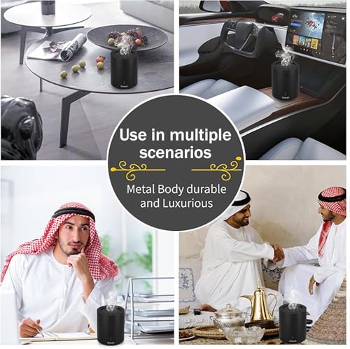 Telawah Portable Mini Incense Burner Bakhoor120 Seconds Charcoal Resin Incense BurnerRechargeable USB Aromatherapy Diffuser Electric Arabic Incense Holder Muslim Home Decor - Image 3