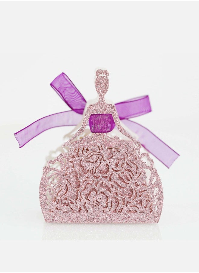 CSDONA 20 Piece Pink Glitter Candy Boxes – Princess Style Gift Wrapping Boxes for Girls' Party & Baby Shower  - Image 2