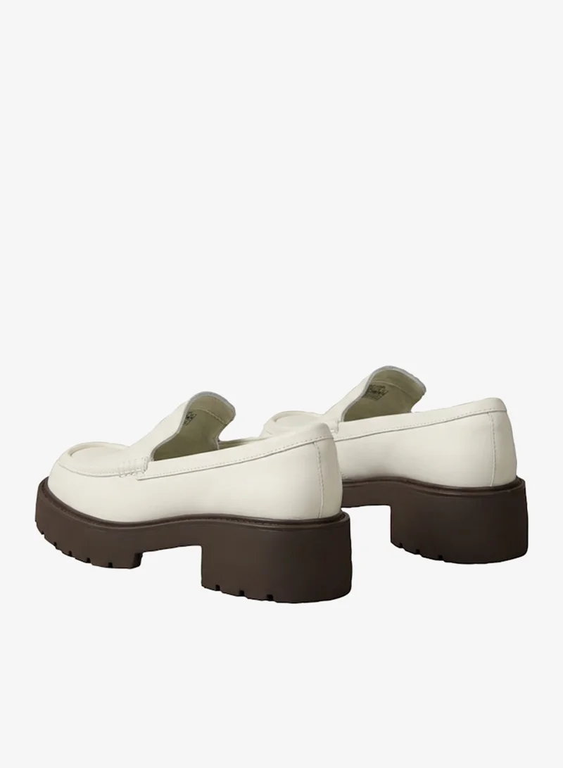 Calvin Klein Tofu/Rocky Brown Chunky Leather Loafers for Women | Best Price UAE