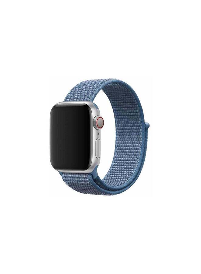 NIBEMINENT Sport Loop Replacement Band for Apple Watch Series 7/6/5/4/SE 45/44/42mm Cape Cod Blue 