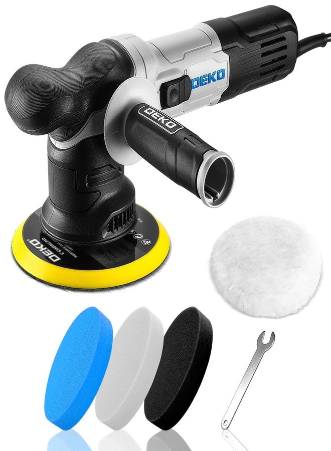 DEKOPRO Car Buffer Polisher: DEKOPRO 6 Inch Dual Action Orbital Buffer Polisher, 6 Variable Speed 1800-5500 RPM Random Polisher Kit with 4 Buffing Pads for Car Detailing Polishing Waxing(Gray) - Image 1