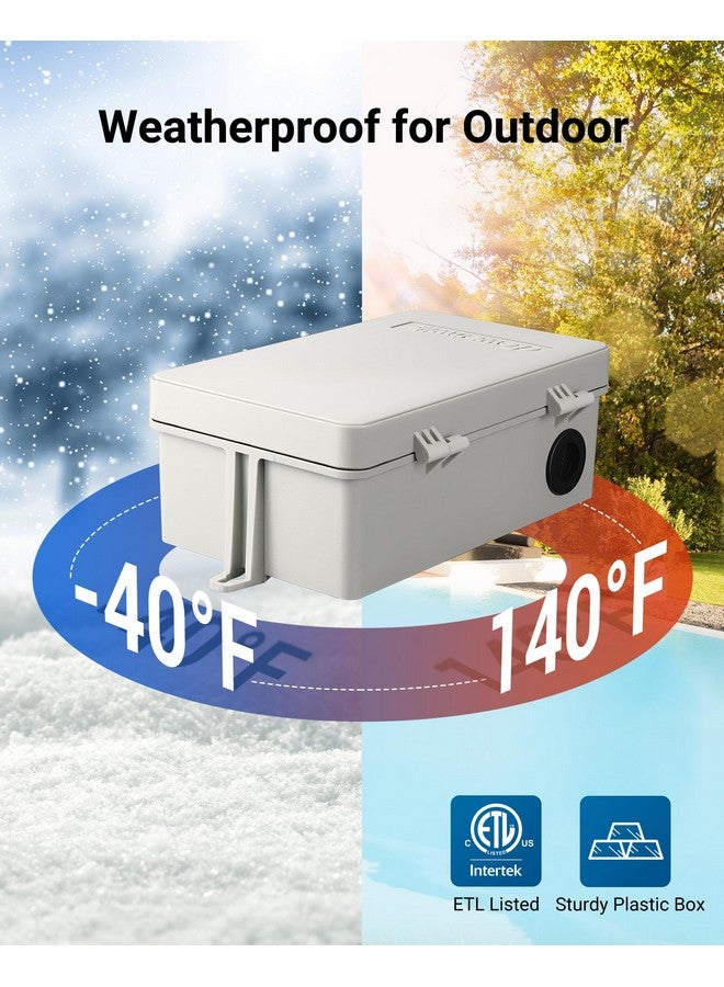 ديوينويلز مؤقت مضخة حمام السباحة DEWENWILS، صندوق مؤقت رقمي، 2 حصان، 40 أمبير، 120-277 فولت تيار متردد، مفتاح مؤقت قابل للبرمجة لمدة 7 أيام، تشغيل/إيقاف، 20 يومًا، لسخان المياه، مضخة حمام السباحة، SPA، المحرك، مدرج في قائمة ETL - Image 3