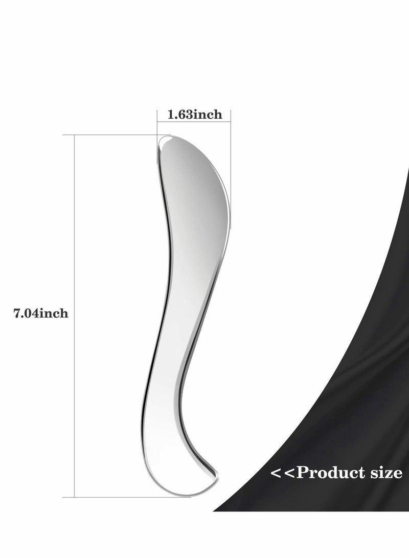 NIBEMINENT Muscle Scraper Tool, Stainless Steel Gua Sha Tool for Soft Tissue Scraping, Upgrade Massage Physical Therapy Stuff, Used Back, Legs, Arms, Neck, Shoulder - Image 2