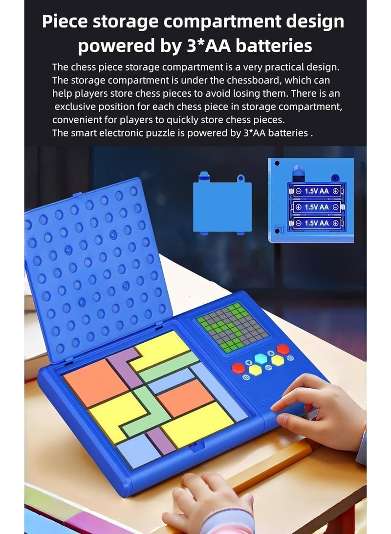 جهاز ألعاب ألغاز إلكترونية ذكية - أكثر من 500 مستوى من الألغاز المنطقية ولعبة STEM، لعبة متاهة محمولة للأطفال والكبار، هدية تعليمية - أسود/متعدد الألوان - Image 5