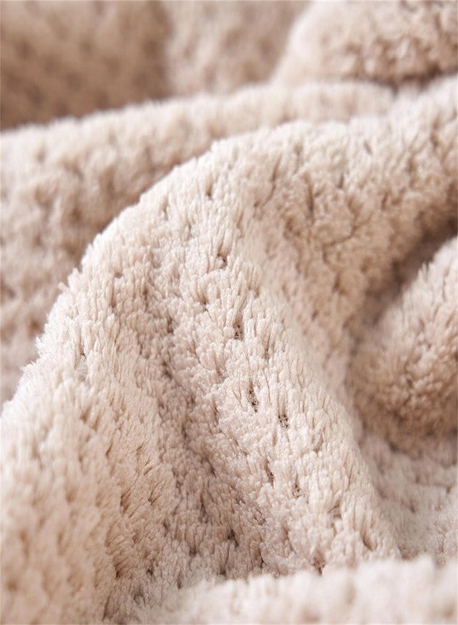 لينير مناشف يد/وجه من الألياف الدقيقة من لينير/مناشف صغيرة الحجم/مناشف للرجال والنساء والأطفال/مناشف فائقة النعومة والامتصاص وسريعة الجفاف للصالة الرياضية والسفر 300 جرام/متر مربع (لون كريمي) - Image 2