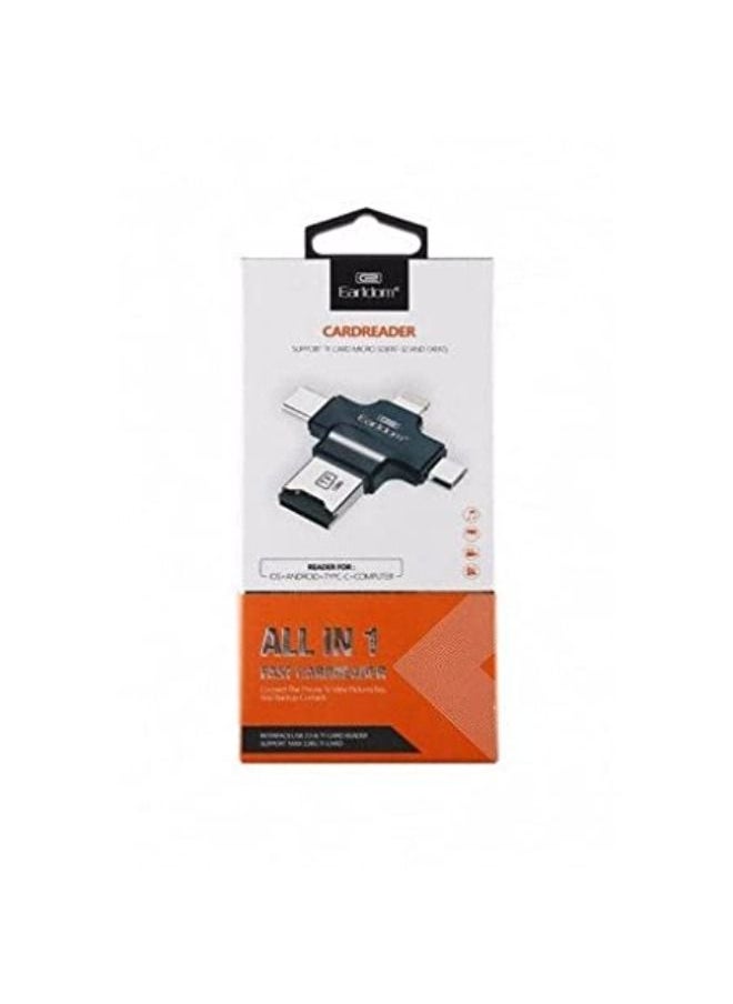 Generic - All In One OTG USB Card Reader Adapter Converter for Phone Multifunction Card Reader Accessories Black - Image 1