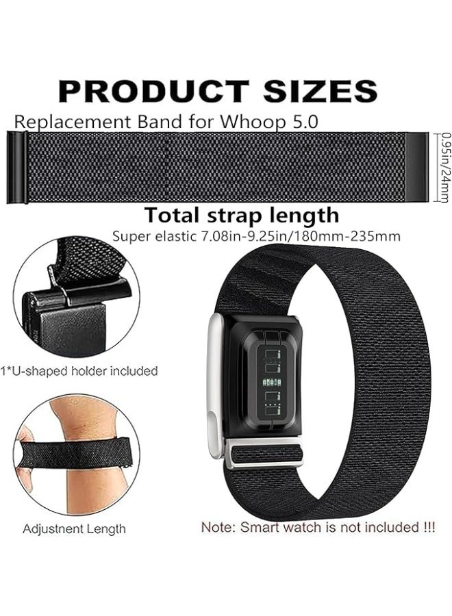 Nylon Sport Band Compatible with Whoop Band 5.0Strap Breathable Nylon Adjustable Waterproof Replacement Wristbands Straps Connector Wearable - Image 3