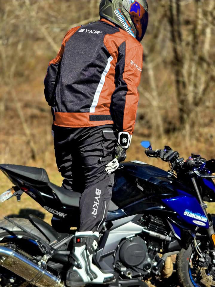BYKR Motorcycle Pants for Men & Women Armored Cordura Overpants Enduro ATV Dual Sports Motocross Cargo Touring Adventure Pant (34WX32L, Black) - Image 5