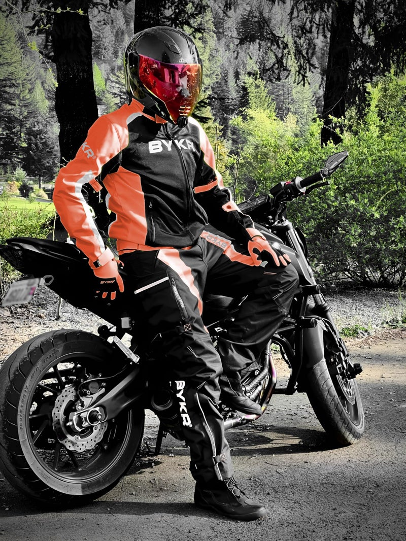 BYKR Motorcycle Pants for Men & Women Armored Cordura Overpants Enduro ATV Dual Sports Motocross Cargo Touring Adventure Pant (34WX32L, Black) - Image 3