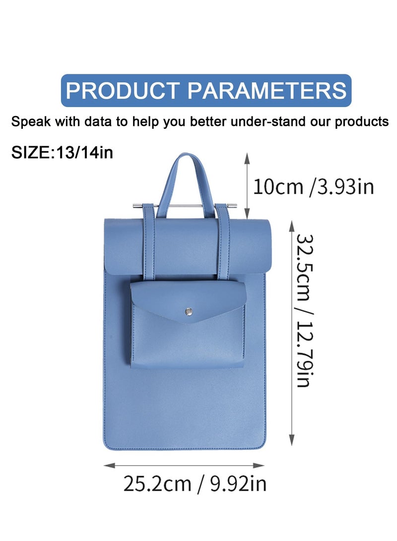Excefore 13-14 Inch Tablet Sleeve Bag Case, Notebook Carrying Case Fits MacBook Pro M2 14" /13" M2/M1 Pro/Air 13.6" M2 2022, Surface Pro 9/8 13" (gray blue)  - Image 2