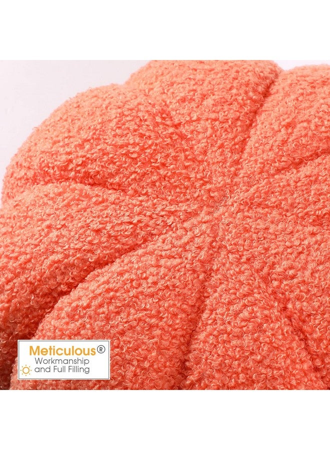 Queekay Queekay 2 Pcs Thanksgiving Fall Pumpkin Shaped Throw Pillow 11 x 9.5 Inch 3D Pumpkin Sofa Throw Pillow Cushion for Car Bedroom Home Decoration Couch(Orange)  - Image 4