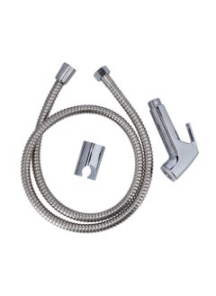 GEEPAS Chrome Shattaf Set | Soft Spray, Non-Stop Water Jet With Easy to use Mechanism | High-Quality ABS Material And High Grade Chrome, 1/2" Standard Connector| For Bathroom Use GSW61106  - Image 1
