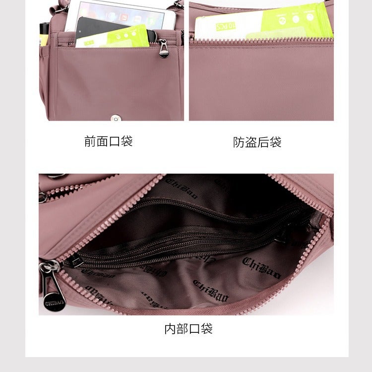 Chibao New Multicolor Nylon Shoulder Bag Multi-Layer Storage Business Commuter Outdoor Leisure Play 6179 - Image 4