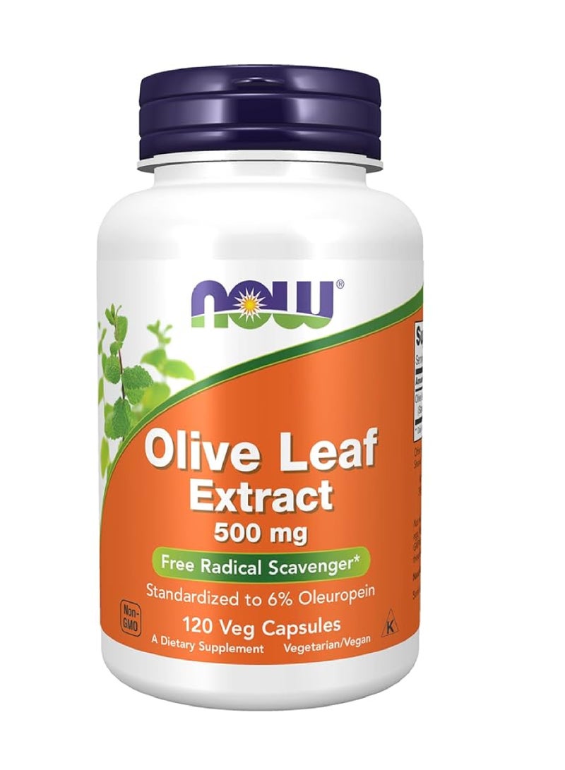 NOW Olive Leaf Extract 500 mg 120 Veg Capsules