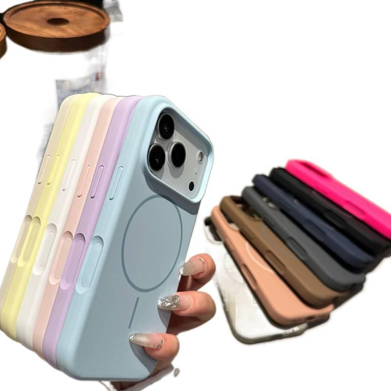 MS Silicone MagSafe Case for iPhone 14 / 14 Plus / 14 Pro / 14 Pro Max with Shockproof and Drop Protection plus Shockproof plus Strong Magnetic plus Scratch Resistant in Desert Gold - Image 2