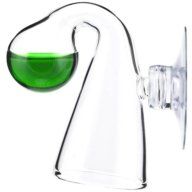NilocG Aquatics Glass CO2 Drop Checker – CO2 Monitor Kit for Aquarium Tank – Functional and Reliable – Transparent Drop Checker, 4dkh/pH Reagent Solution and Suction Cup - Image 1