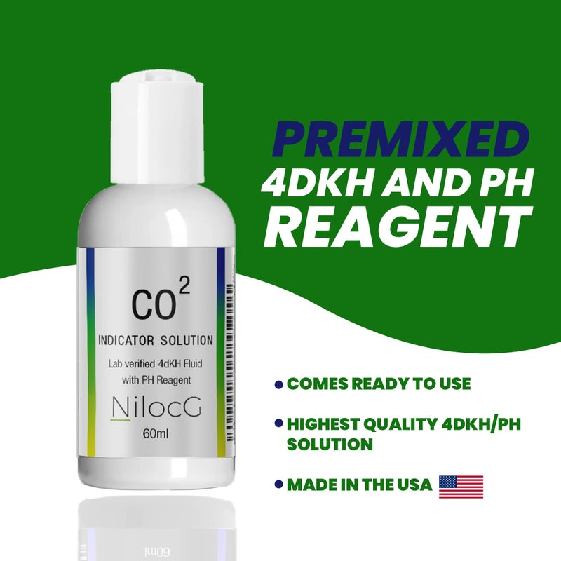 NilocG Aquatics Glass CO2 Drop Checker – CO2 Monitor Kit for Aquarium Tank – Functional and Reliable – Transparent Drop Checker, 4dkh/pH Reagent Solution and Suction Cup - Image 3