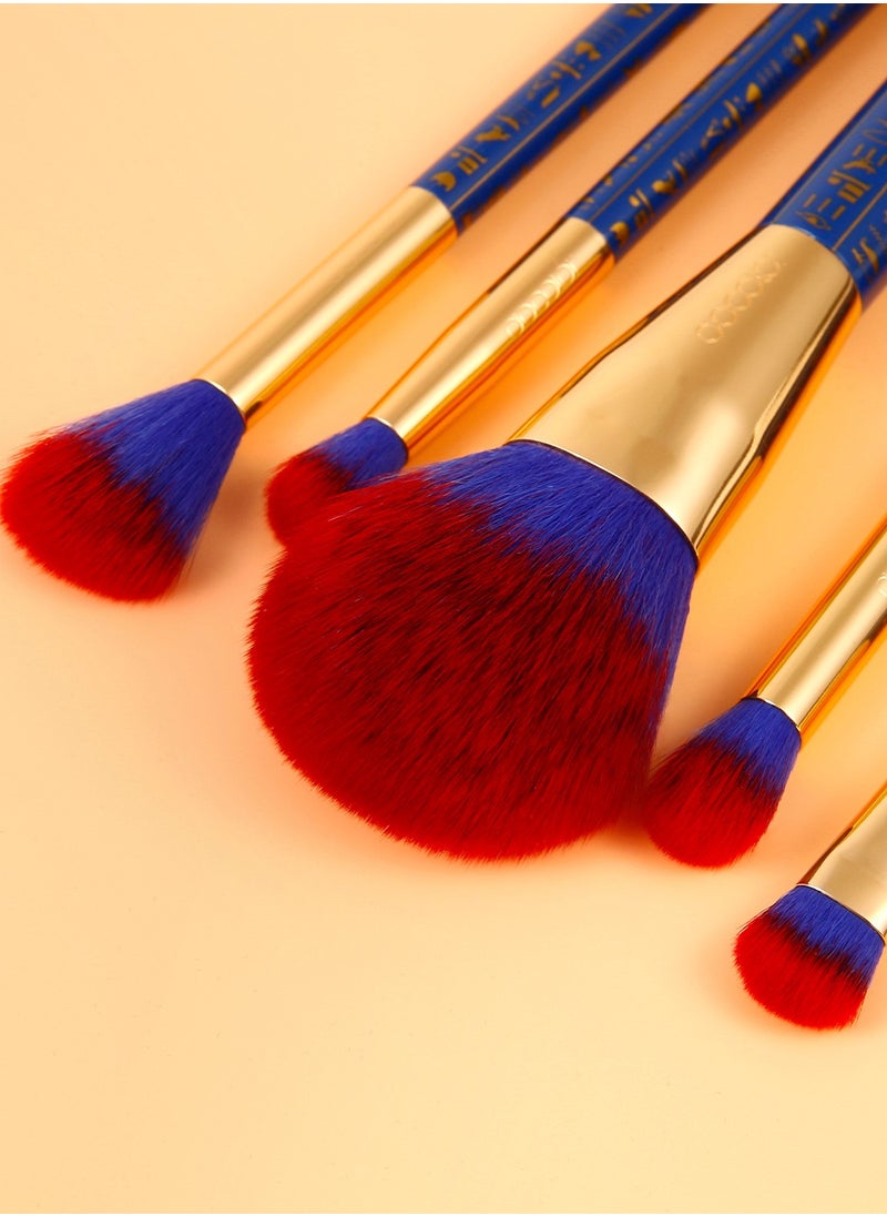 docolor - Makeup Brushes 19Pcs Makeup Brush Set Premium Gift Synthetic Powder Kabuki Foundation Contour Blush Concealer Eye Shadow Blending Liner Make Up Brush Kit, Ancient Egyptian Series - Image 1