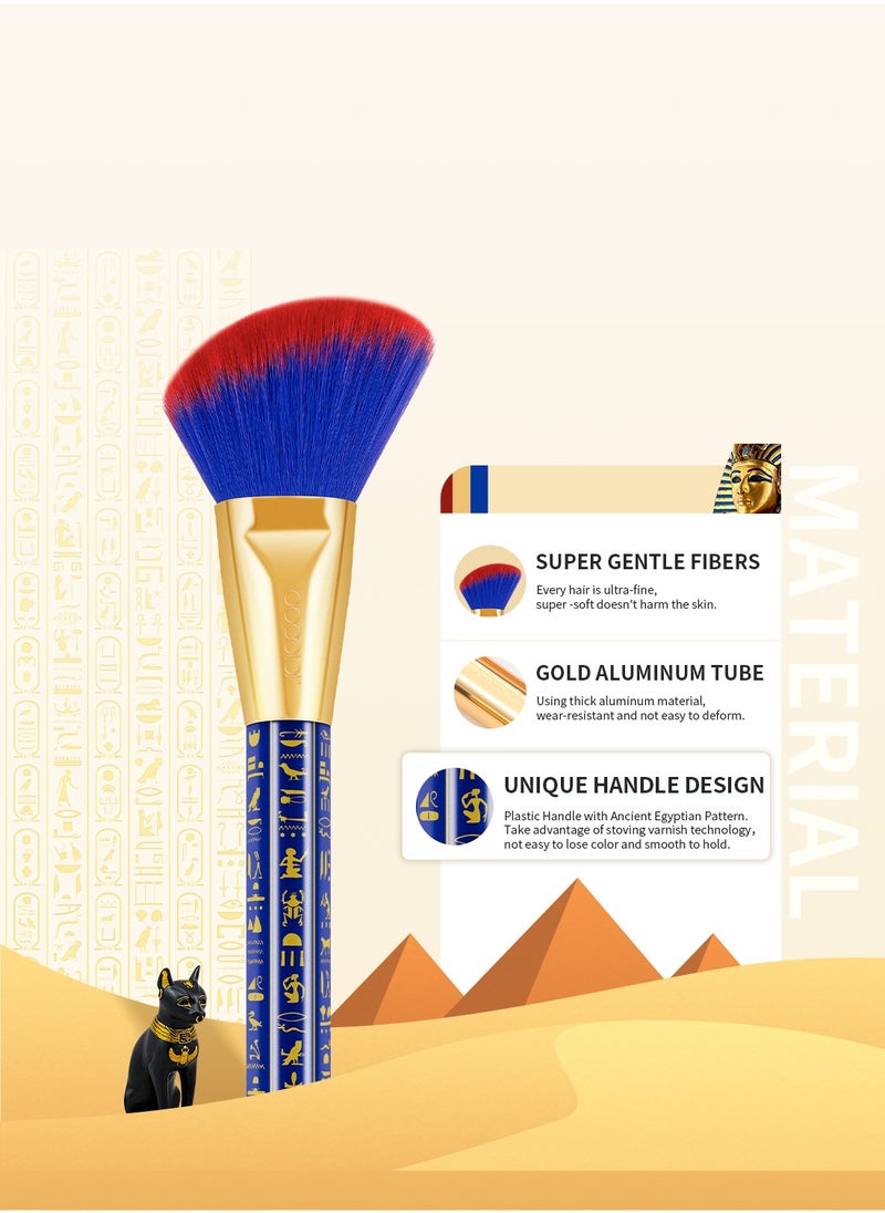 docolor - Makeup Brushes 19Pcs Makeup Brush Set Premium Gift Synthetic Powder Kabuki Foundation Contour Blush Concealer Eye Shadow Blending Liner Make Up Brush Kit, Ancient Egyptian Series - Image 1