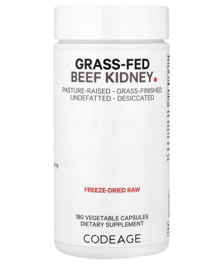 Codeage Grass-Fed Beef Kidney 180 Vegetable Capsules (500 mg Per capsule)