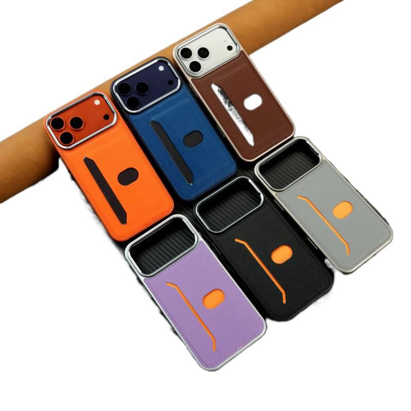 MS غطاء واقي بملمس جلد لـ iPhone 15 / 15 Plus / 15 Pro / 15 Pro Max مع حامل بطاقات وحماية من السقوط مع مقاوم للصدمات مع قبضة مضادة للانزلاق باللون أسود مضاد للانزلاق باللون الأسود - Image 2