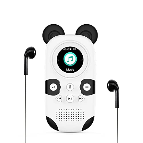RUIZU X31 16GB MP3 Player for Kids, Cute Panda Portable Music Player MP3, Child MP3 Player with Bluetooth 5.0, Speaker, FM Radio, Voice Recorder, Alarm Clock, Stopwatch, Pedometer, Support up to 128GB - Image 1