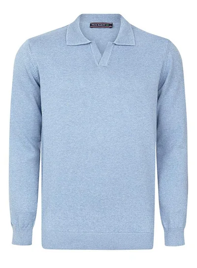 FELIX HARDY Polo collar long sleeve jumper