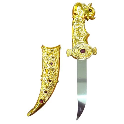 Bani Thani® Wedding Groom Fancy Katar Knife with Elegant Desgin in Rajputana Style Royal Look, Made of Fiber Plastic Body, Non Sharp Steel Blade (Size 9 inch) - Image 2