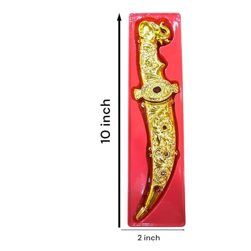 Bani Thani® Wedding Groom Fancy Katar Knife with Elegant Desgin in Rajputana Style Royal Look, Made of Fiber Plastic Body, Non Sharp Steel Blade (Size 9 inch) - Image 5