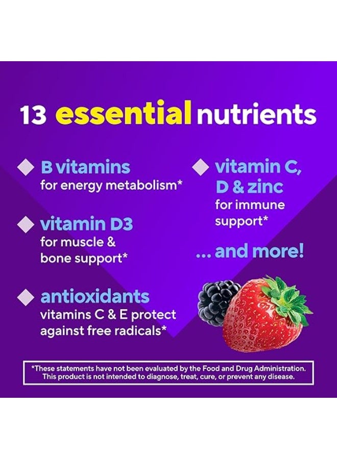 Vitafusion Adult Gummy Vitamin Supplement for Men, Berry Flavored, A, C, D, E, B6, B12, Daily, 120 Count, 60 Day Supply - Image 4