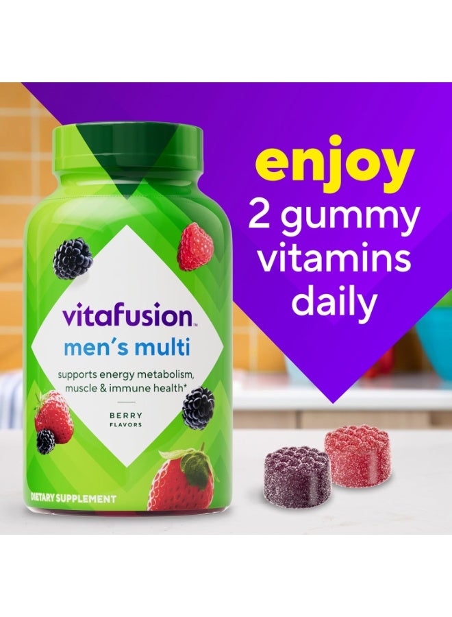 Vitafusion Adult Gummy Vitamin Supplement for Men, Berry Flavored, A, C, D, E, B6, B12, Daily, 120 Count, 60 Day Supply - Image 2