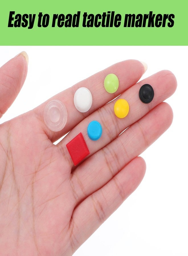 Yolev 260PCS Bump Dots for Visually Impaired, Assorted Styles Braille Stickers, Low Vision Aids Adhesive Tactile Stickers for Blind and Elderly - Image 5