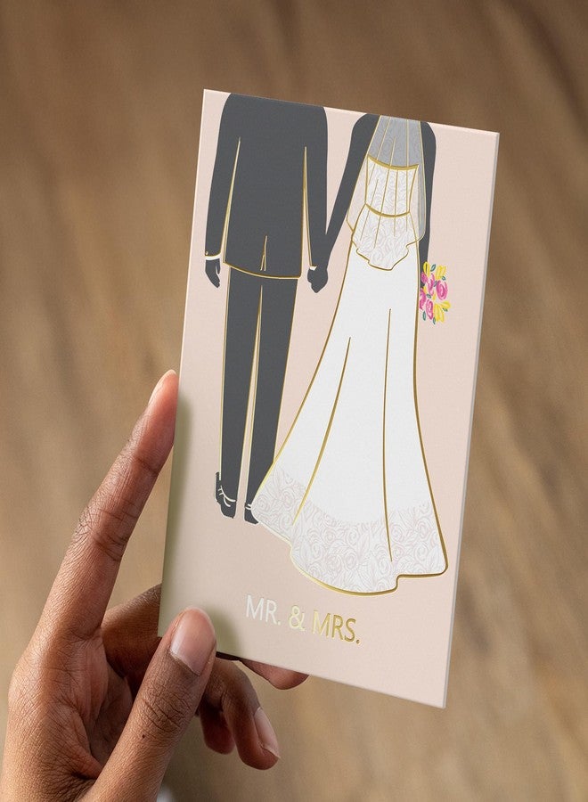 Sweetzer & Orange Wedding Greeting Card – Gold Foil Detailing Thick Stock Luxury Card – Modern Wedding with Gold Kraft Envelope & Sticker – Perfect for Weddings & Engagements - Image 5