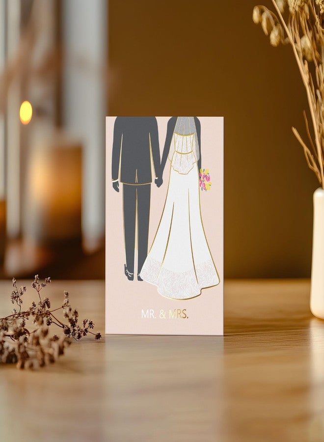 Sweetzer & Orange Wedding Greeting Card – Gold Foil Detailing Thick Stock Luxury Card – Modern Wedding with Gold Kraft Envelope & Sticker – Perfect for Weddings & Engagements - Image 4