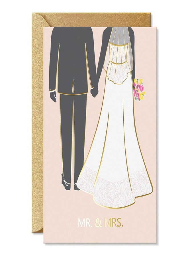 Sweetzer & Orange Wedding Greeting Card – Gold Foil Detailing Thick Stock Luxury Card – Modern Wedding with Gold Kraft Envelope & Sticker – Perfect for Weddings & Engagements - Image 1